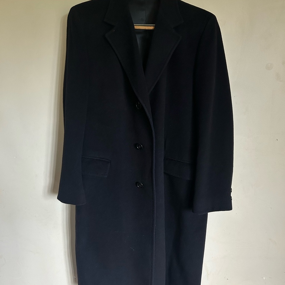 Classic Black Men's Overcoat